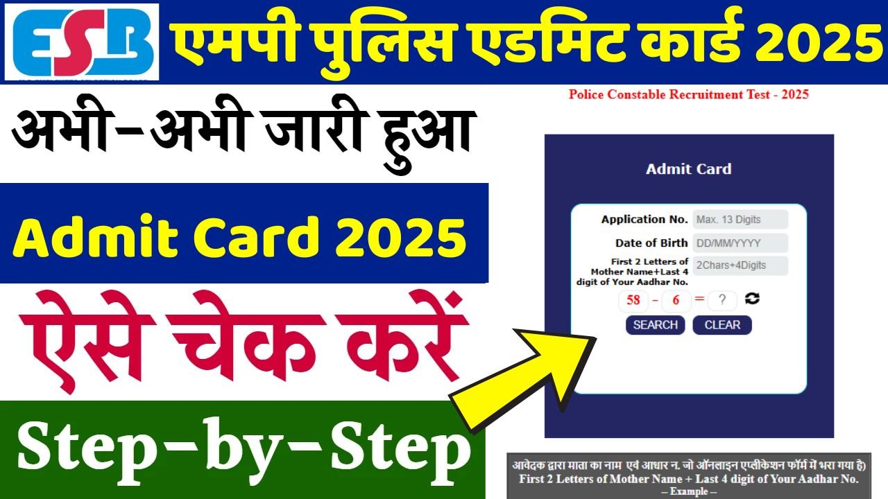 MP Police Constable Admit Card 2025